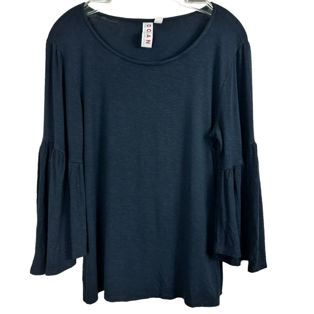 Anthropologie Dolan Black Bell Sleeve Top Size Small